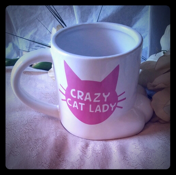 Crazy Cat Lady w/Pink Paws on Bottom Mug - Picture 3 of 8